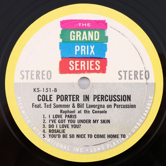 Ted Sommer/Bill Lavorgna, Cole Porter In Pleasing Percussion LP Record KS-151 - Picture 12 of 16